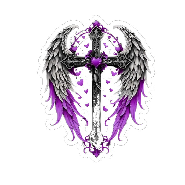 Feathered Cross (Teal)